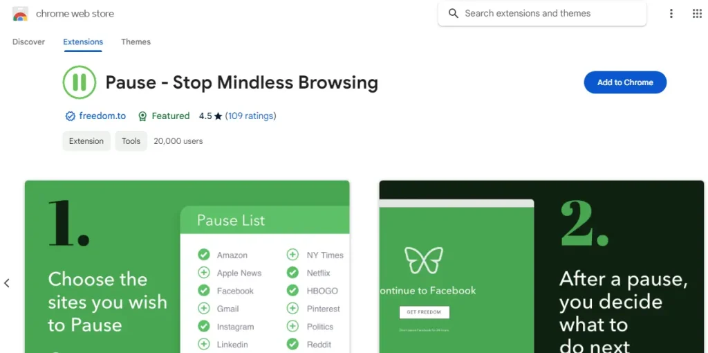 Pause Chrome Extension